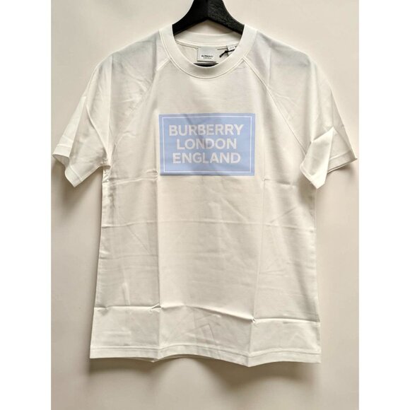 Burberry Women’s Margot Logo Print Short Sleeve Cotton T-shirt White L 8084349 - Picture 2 of 8